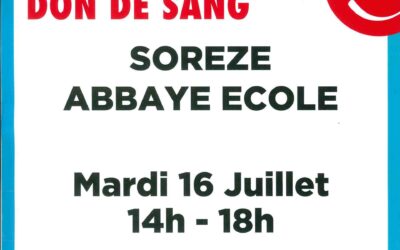 Don du sang à Sorèze – 16 juillet 2024
